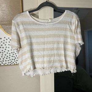 Billabong striped cropped t shirt